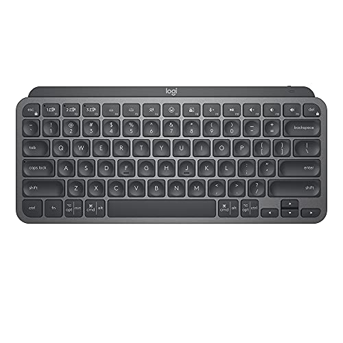 Logitech MX Keys Mini Minimalist Wireless Illuminated Keyboard, Compact, Bluetooth, Backlit, USB-C, Compatible with Apple macOS, iOS, Windows, Linux, Android, Metal Build - Graphite - color: Graphite, style: MX Keys Mini