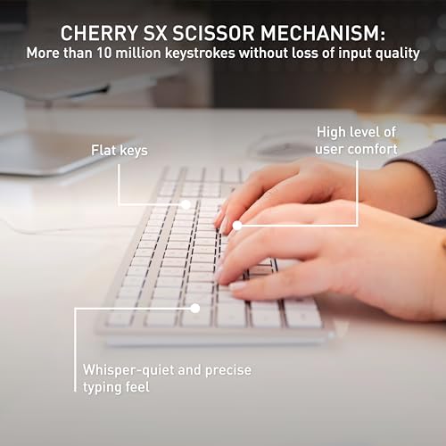 Cherry KC 6000 Slim Keyboard - USB Interface - English (US) - SX Keyswitch (White)