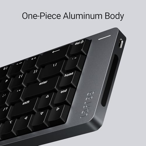 LOFREE Flow2 Low-Profile Mechanical Keyboard, Aluminum Alloy with Void Linear Switches, Rechargeable Wireless Keyboards with 3 Mode Connections for Windows, macOS (Silver with Silence, 100 Keys) - color: Silver with Silence, size: 100 Keys
