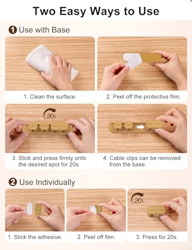 6 Pack Magnetic Cable Clips [1s Open/Lock], Laitver Cord Organizer Holder Strong Adhesive Desk Cable Management- Organize Charging Cords Neatly for Home, Office, Car,Desk, Nightstand-Milk Coffee - color: Milk Coffee