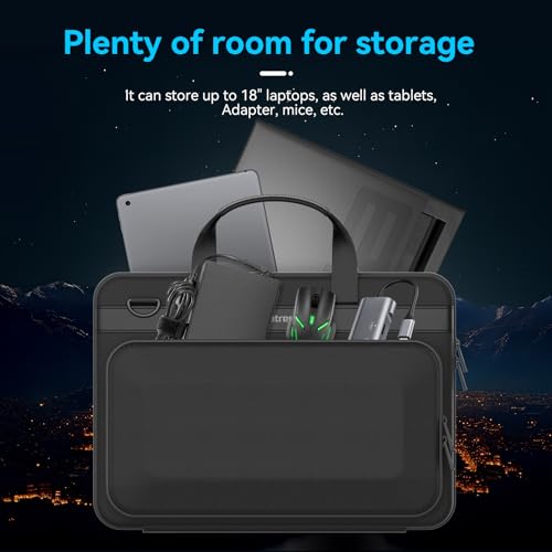 Smatree Heavy Duty Hard Case Compatible for Alienware 18 Area-51/m18/m18 R2, for ASUS ROG Strix G18/Scar 18 2025/2024, Acer Predator Helios 18/Neo 18, MSI Titan 18 HX/Raider 18 HX, HP OMEN Laptop 17 - color: Black-18 Inch