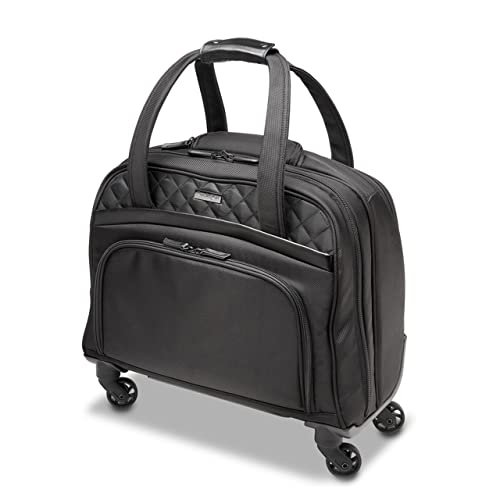 Kensington Contour 2.0 Laptop Rolling Bag, Briefcase, Laptop Spinner, Laptop Roller Bag wheeled,15.6”, Water Resistant, Black (K60380WW) - size: 15.6 Inch, style: Laptop Spinner