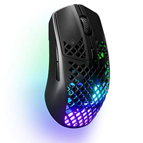 SteelSeries Aerox 3 Wireless - Super Light Gaming Mouse - 18,000 CPI TrueMove Air Optical Sensor - Ultra-lightweight Water Resistant Design - 200 Hour Battery Life - size: Wireless