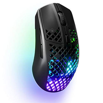 SteelSeries Aerox 3 Wireless - Super Light Gaming Mouse - 18,000 CPI TrueMove Air Optical Sensor - Ultra-lightweight Water Resistant Design - 200 Hour Battery Life - size: Wireless