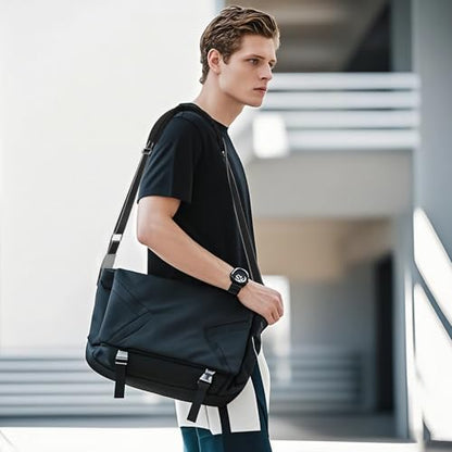 TiMOVO 57.1 Inch Shoulder Strap Replacement, Adjustable Laptop Bag Strap with Thick Soft Anti-Slip Pad and Metal Hooks for Computer Messenger Bag/Crossbody Bag/Briefcase/Duffel/Camera, Black