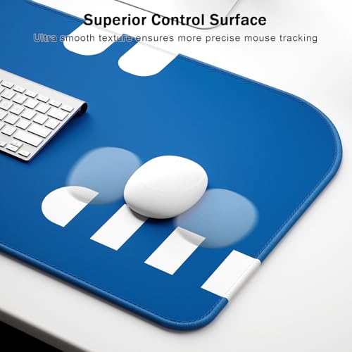 Dapesuom Large Gaming Mouse Pad, Extended Mouse Mat with Stitched Edges, Anime Cat Keyboard Pad with Non-Slip Base, Big XXL Desk Mats for Gamer, Laptop, Computer, Desktop, 29.5 x 15.9in， Dark Blue - color: Dark Blue