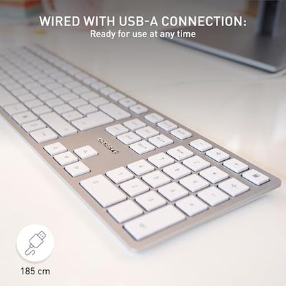 Cherry KC 6000 Slim Keyboard - USB Interface - English (US) - SX Keyswitch (White)