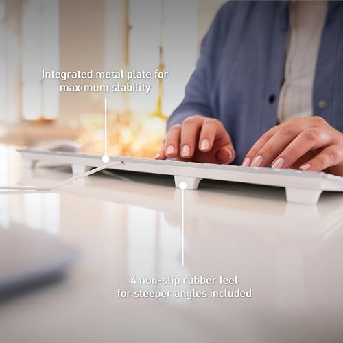 Cherry KC 6000 Slim Keyboard - USB Interface - English (US) - SX Keyswitch (White)