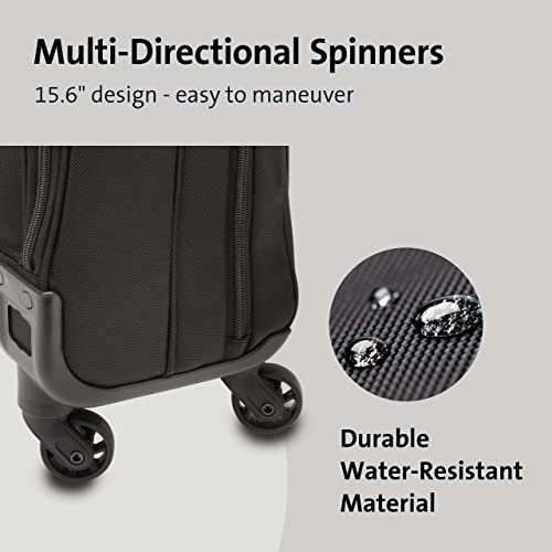Kensington Contour 2.0 Laptop Rolling Bag, Briefcase, Laptop Spinner, Laptop Roller Bag wheeled,15.6”, Water Resistant, Black (K60380WW) - size: 15.6 Inch, style: Laptop Spinner