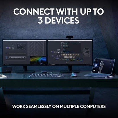 Logitech MX Keys S Wireless Keyboard, Low Profile, Fluid Precise Quiet Typing, Programmable Keys, Backlighting, Bluetooth, USB C Rechargeable, for Windows PC, Linux, Chrome, Mac - Graphite - color: Graphite, style: MX Keys S