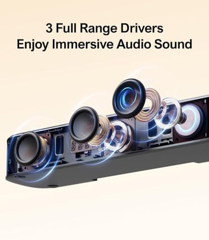 ULTIMEA 7.1ch Sound Bar with Subwoofer, 330W Peak Power, Virtual Surround Sound System for Smart TV, Home Theater Soundbar with 4 Surround Speakers, App Control, Opt/AUX/BT, Aura A40 (2026 Upgraded)