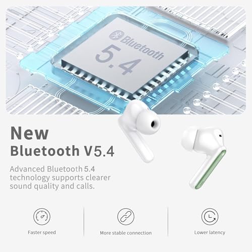 Wireless Earbuds, Bluetooth 5.4 Headphones in Ear with 4 ENC Noise Cancelling Mic, New Wireless Earphones HiFi Stereo Deep Bass 40H Playtime, In-Ear Bluetooth Earbuds LED Display IP7, USB-C, Green - color: Green