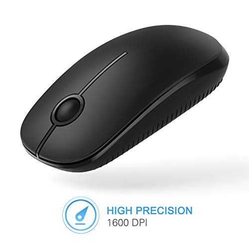 VssoPlor Wireless Mouse, 2.4G Slim Portable Computer Laptop Mouse with Nano Receiver Quiet Silent Optical Mice for Notebook, PC, Laptop, Computer-Black - color: Black