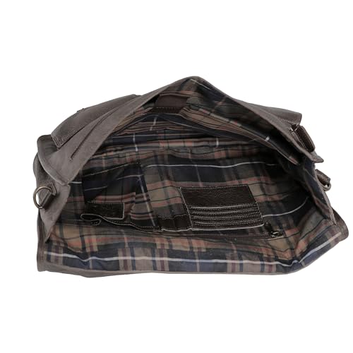 Leather briefcase 18 inch laptop messenger bag for men and women best satchel office bag - color: Grey, size: 16 Inch