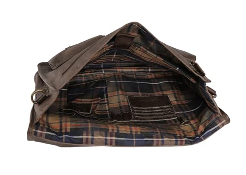 Leather briefcase 18 inch laptop messenger bag for men and women best satchel office bag - color: Dark Brown, size: 18 inch