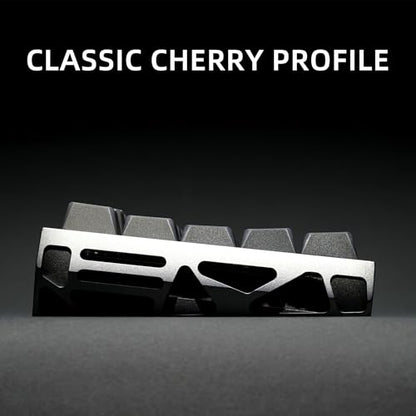 XVX Shine Through PBT Keycaps, Gradient Gray Keyboard Keycaps Cherry Profile, Custom Side Printed Keycap Sets Suitable for 60% 65% 75% 80% 100% Mechanical Keyboard - color: Gradient Grey Prism