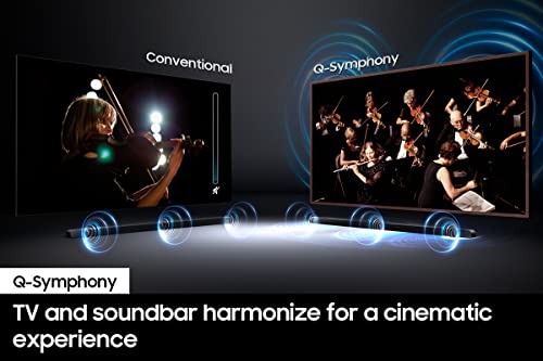 SAMSUNG HW-S800B/ZA 3.2.1ch Soundbar w/ Wireless Dolby Atmos DTS Virtual:X, Ultra Slim Design, Q Symphony, SpaceFit Sound, Airplay 2, Game Pro Mode, Alexa Built-In, 2022, Black - style: HW-S800B