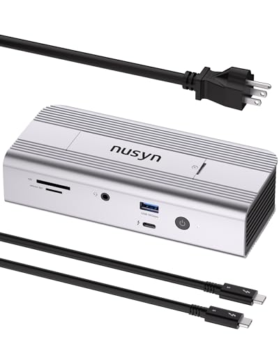 Thunderbolt 5 Docking Station (80/120Gbps), 180W Power Delivery, Up to Dual 6K@60Hz for Mac, Dual 8K120Hz for Windows,3X Thunderbolt 5 Ports, Laptop Docking Station with 2.5GbE, M.2 Slot