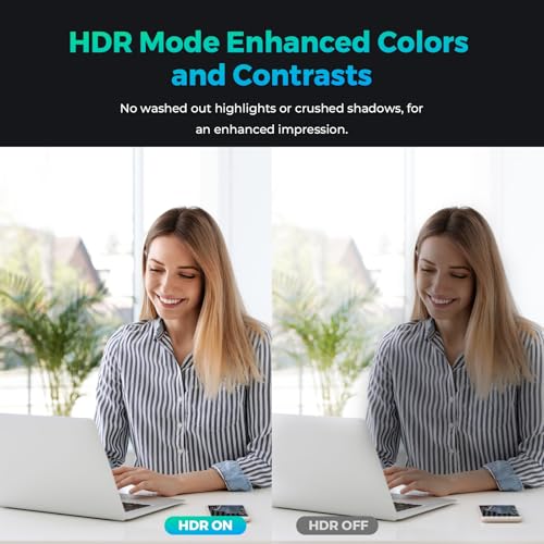 Angetube TrackCam 4K Webcam for PC/Mac - AI Tracking USB 3.0 Streaming Camera with Remote Control, Gesture Control, PTZ, HDR, Microphones, Web Camera for Desktop Computer, Laptop, Meeting, Video Call - color: 4K AI Webcam