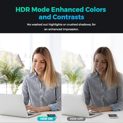 Angetube TrackCam 4K Webcam for PC/Mac - AI Tracking USB 3.0 Streaming Camera with Remote Control, Gesture Control, PTZ, HDR, Microphones, Web Camera for Desktop Computer, Laptop, Meeting, Video Call - color: 4K AI Webcam