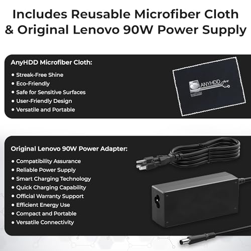 40AS0090US Lenovo Thinkpad Docking Station Gen 2-1 Year Warranty, Lenovo Docking Station for Laptop with 90W Adapter, HDMI, USB-C, DisplayPort Cables & Cloth - Universal Thunderbolt 3 Dock - style: Lenovo 40AS0090US New