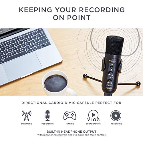 Marantz Professional MPM-4000U Podcast Mic - USB Condenser Microphone With Mixer and Headphone Output for Podcasting, Live Streaming, YouTube Projects - style: USB Mic w/ Monitoring & Mute Button