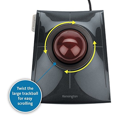 Kensington Wired SlimBlade Trackball Mouse (K72327U), Black - style: Mouse
