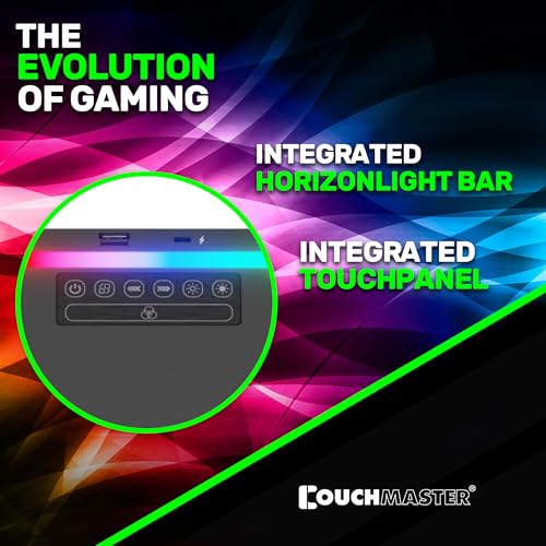 Couchmaster Lapboard³ with HORIZONLIGHT RGB Bar, Ultimate Ergonomic USB-Hub Gaming Lap Board for Couch and Bed, Large, Stable and Compatible with All Keyboards and Mice, Laptops, PCs, PS4/5, Xbox - color: Black Lapboard³
