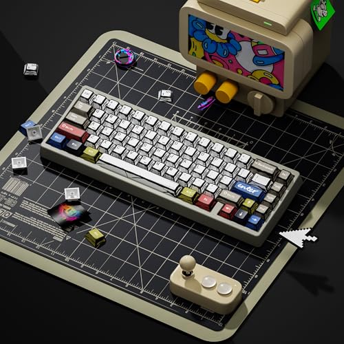 XVX Retro PBT Keycaps, Cherry Profile Keycap Set, Dye Sublimation Graffiti Keyboard Keycaps Suitable for 60% 65% 75% 80% 100% MX Switches Mechanical Keyboard - color: Retro Graffiti