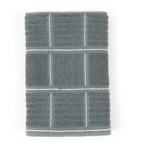 Glynniss Kitchen Towels and Dishcloths Set, Dish Towels and Dish Rags for Washing Dishes, for Cleaning Cooking Drying Pack of 8 (Grey) - color: Grey