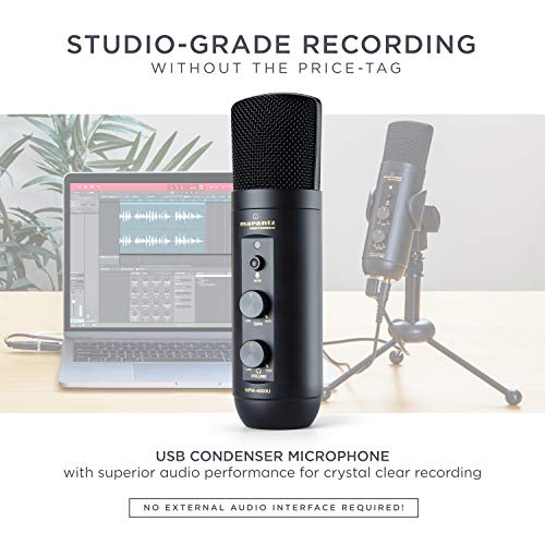 Marantz Professional MPM-4000U Podcast Mic - USB Condenser Microphone With Mixer and Headphone Output for Podcasting, Live Streaming, YouTube Projects - style: USB Mic w/ Monitoring & Mute Button