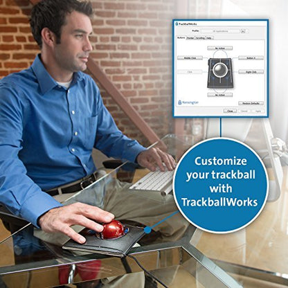 Kensington Wired SlimBlade Trackball Mouse (K72327U), Black - style: Mouse