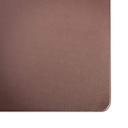 Dacasso Leather Desk Pad Without Side Rails - color: Chocolate Brown Leatherette, size: 24" x 38"