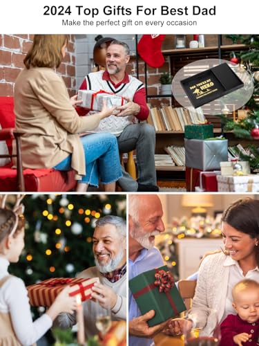 Leather Valet Tray with Integrated Wireless Charger -EDC Nightstand Organizer for Men - Premium Catchall Tray for Phone, Watch, Keys - Aesthetic Office Desk Accessories - color: Best Dad-black