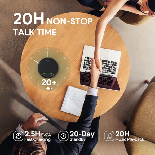 Yealink SP92 Bluetooth Speaker and Microphone with Dongle, Conference Speakerphone for Teams, 13ft 360° Omni Pickup, Full-Duplex Mic, Al Noise Reduction, 20H Call Time, USB C/A - color: Black- SP92 with Dongle