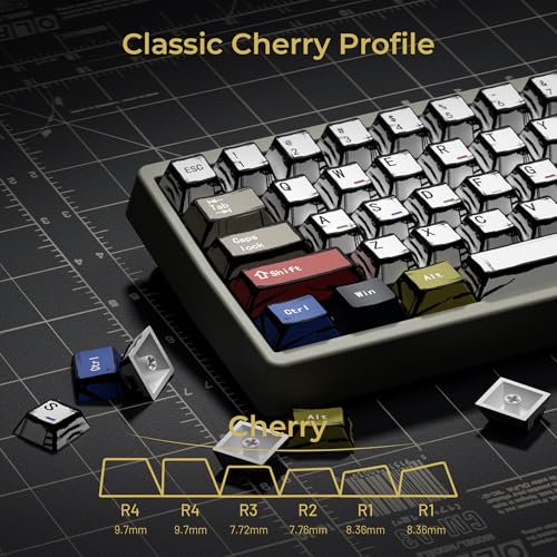 XVX Retro PBT Keycaps, Cherry Profile Keycap Set, Dye Sublimation Graffiti Keyboard Keycaps Suitable for 60% 65% 75% 80% 100% MX Switches Mechanical Keyboard - color: Retro Graffiti