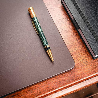 Dacasso Leather Desk Pad Without Side Rails - color: Chocolate Brown, size: 24" x 38"